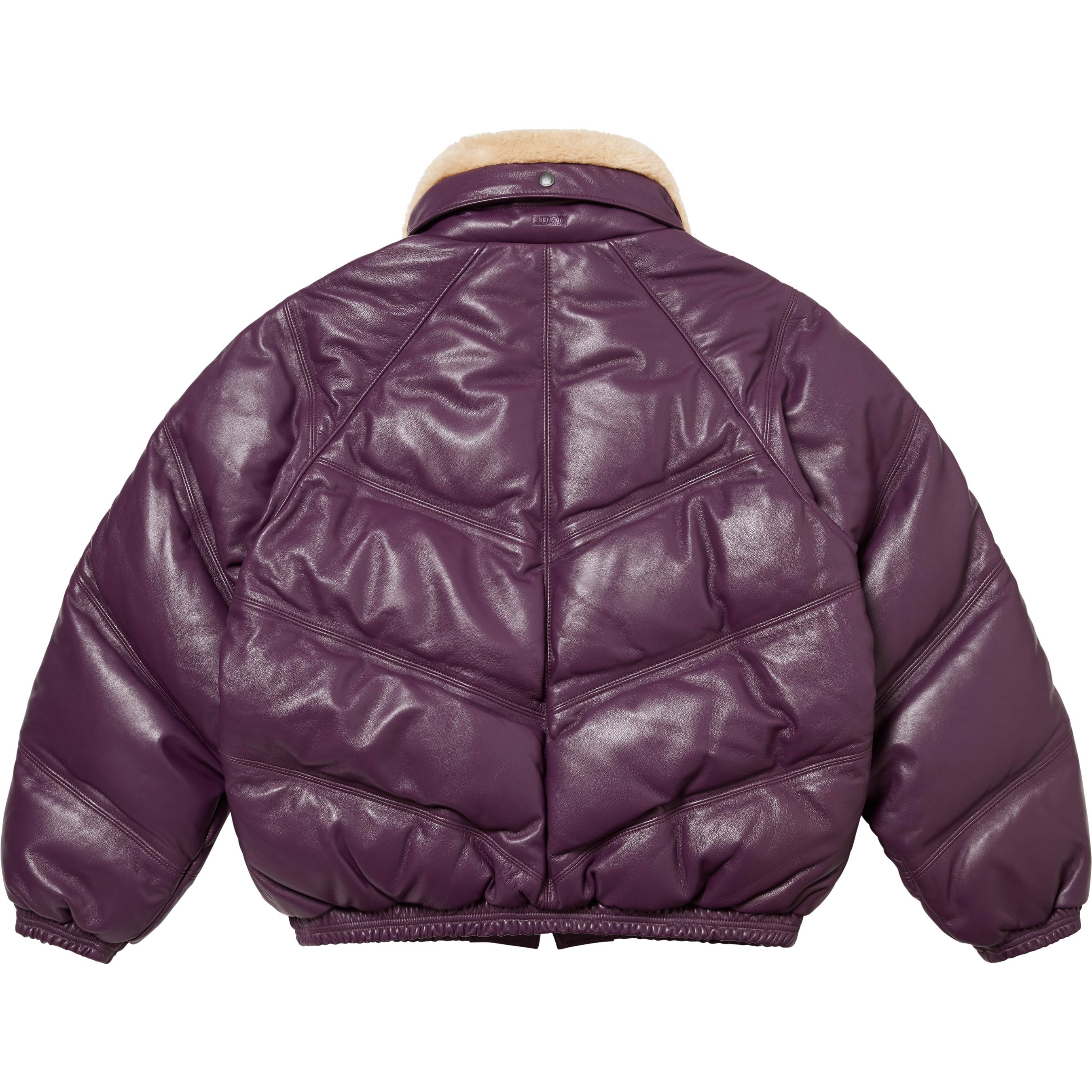 Supreme®/Schott® Chevron Leather Down Puffer Jacket view 9